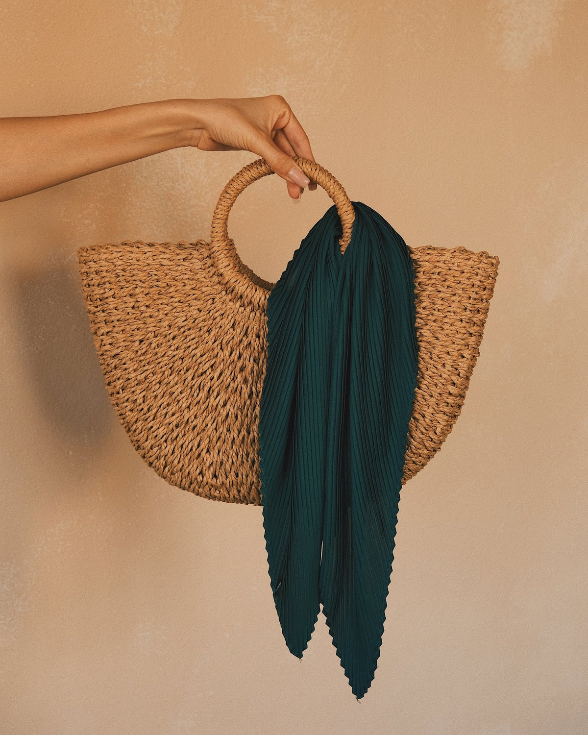 Хустка Плісеровані однотонні хустинки Червона - Kashket.me Taton.shop