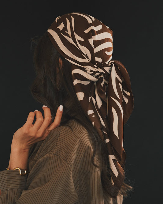 Хустка Шовкова хустка Zebra 90×90 сарж, 4 кольори Black - Kashket.me Taton.shop