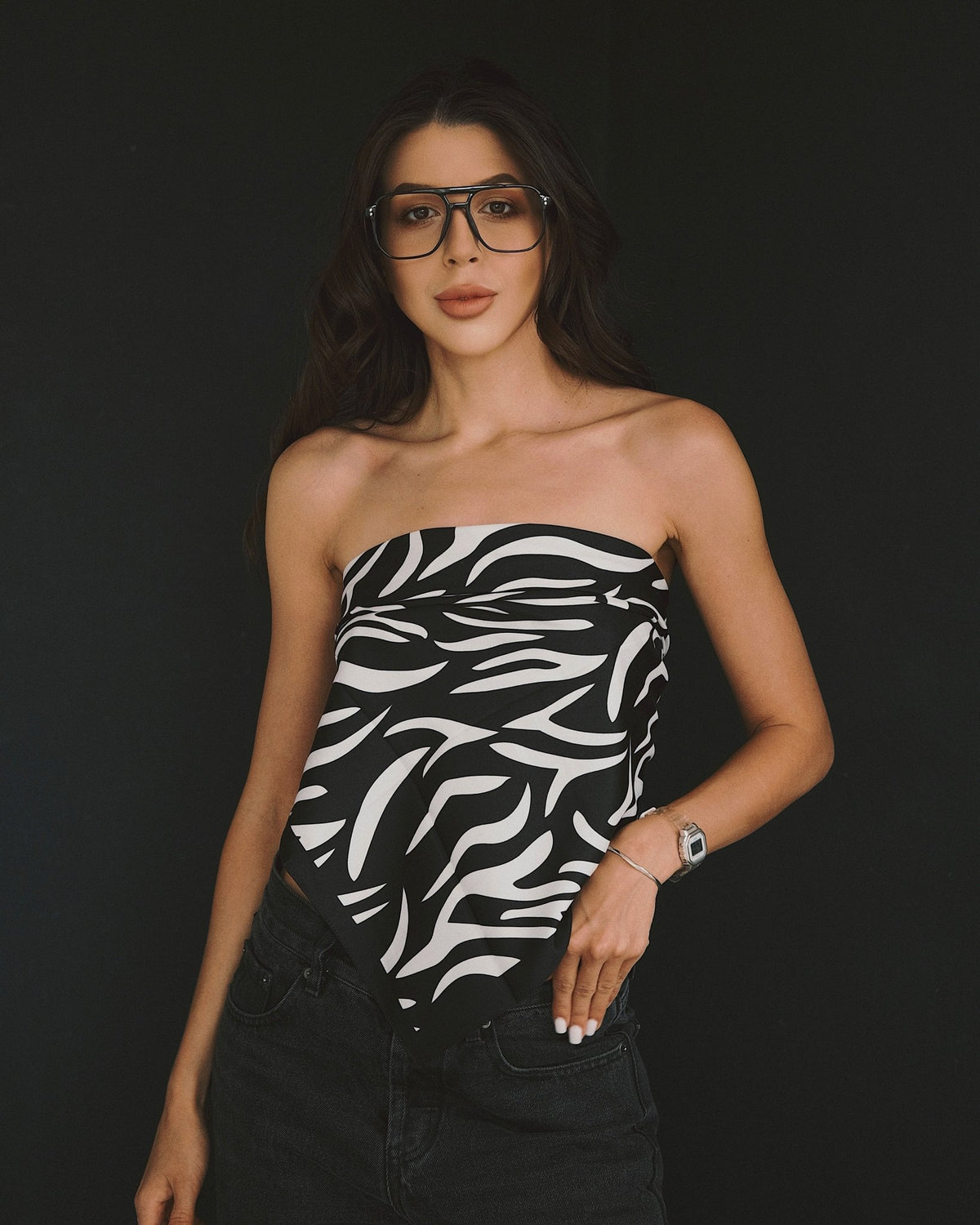Хустка Шовкова хустка Zebra 90×90 сарж, 4 кольори Black - Kashket.me Taton.shop