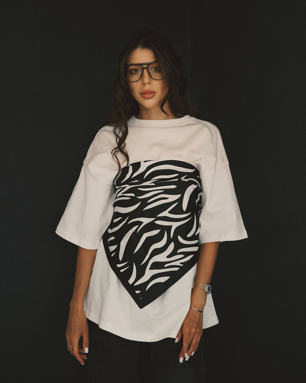 Хустка Шовкова хустка Zebra 90×90 сарж, 4 кольори Black - Kashket.me Taton.shop
