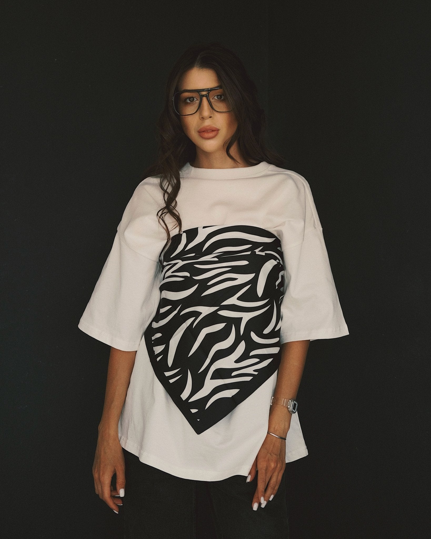 Хустка Шовкова хустка Zebra 90×90 сарж, 4 кольори Black - Kashket.me Taton.shop