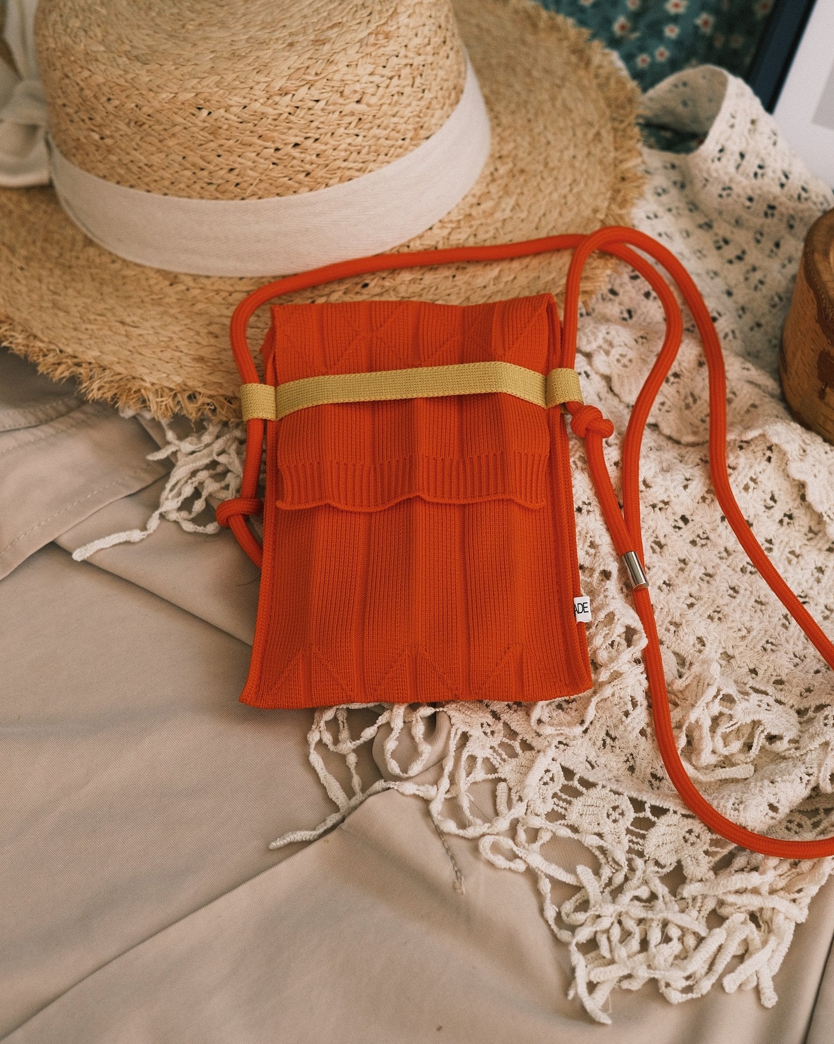 Bags Маленька Вʼязана Сумочка для Мобілки Orange - Kashket.me Taton.shop