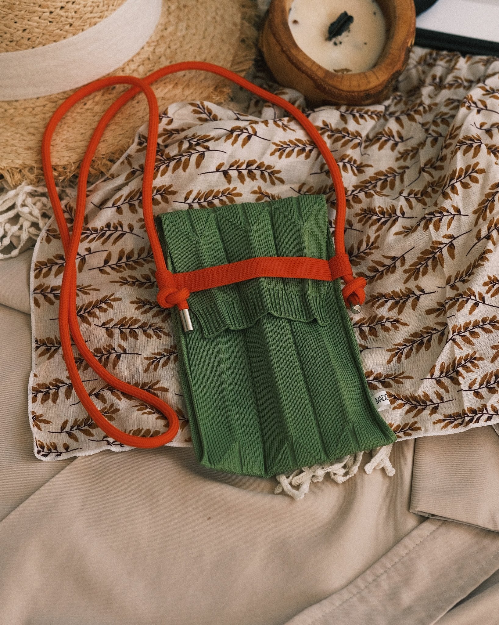 Bags Маленька Вʼязана Сумочка для Мобілки Green - Kashket.me Taton.shop