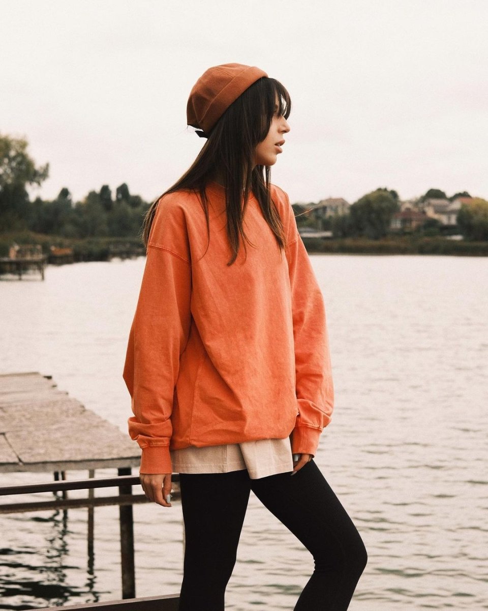 Sweatshirt Оверсайз Лонгслів Vintage S Помаранч 🍊 - Tsupkyi (Цупкий) Taton.shop