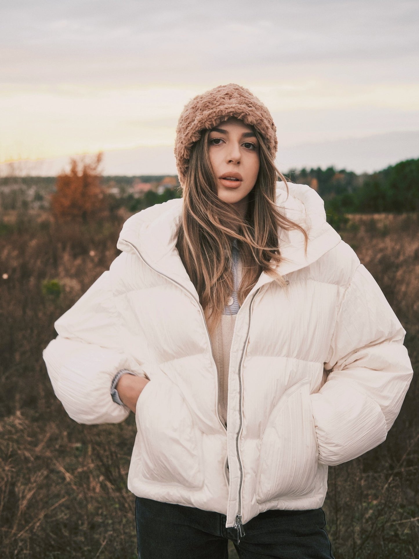 Панама Ніжна тепла Панама зі штучного хутра Black - Kashket.me Taton.shop