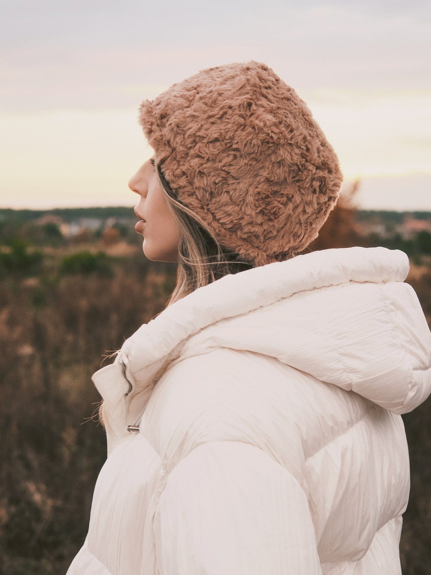 Панама Ніжна тепла Панама зі штучного хутра Black - Kashket.me Taton.shop