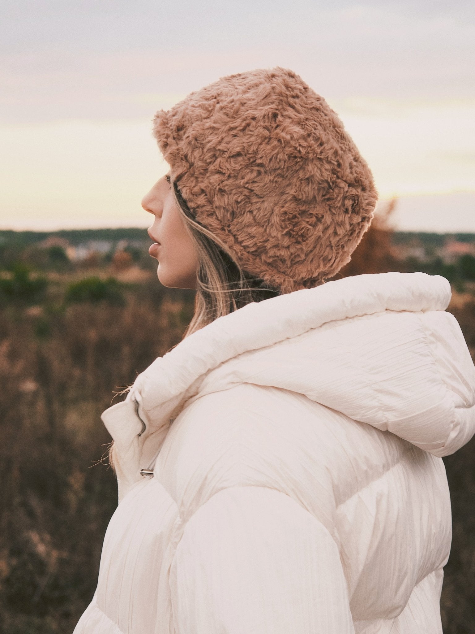 Панама Ніжна тепла Панама зі штучного хутра Black - Kashket.me Taton.shop