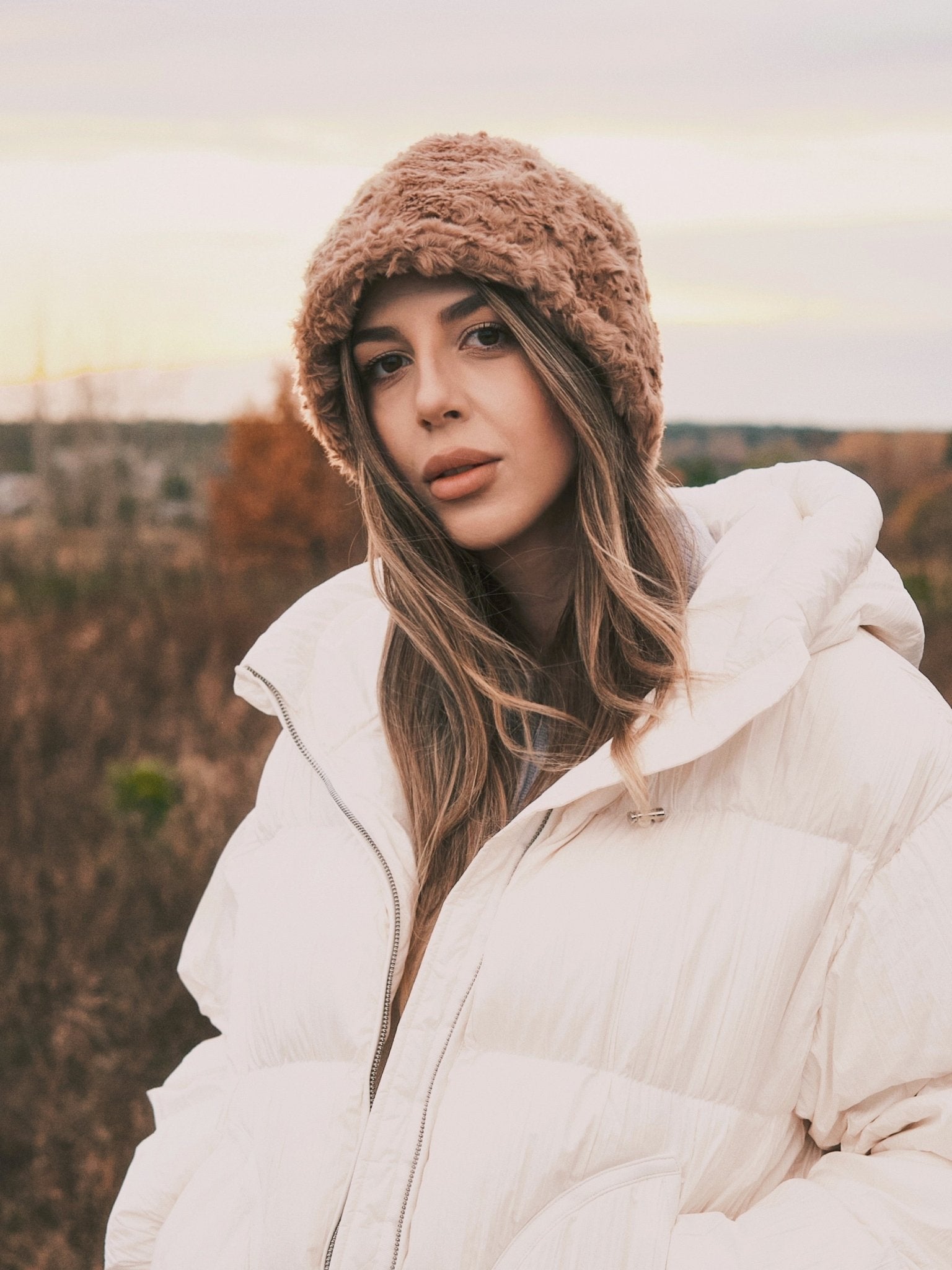 Панама Ніжна тепла Панама зі штучного хутра Brown - Kashket.me Taton.shop