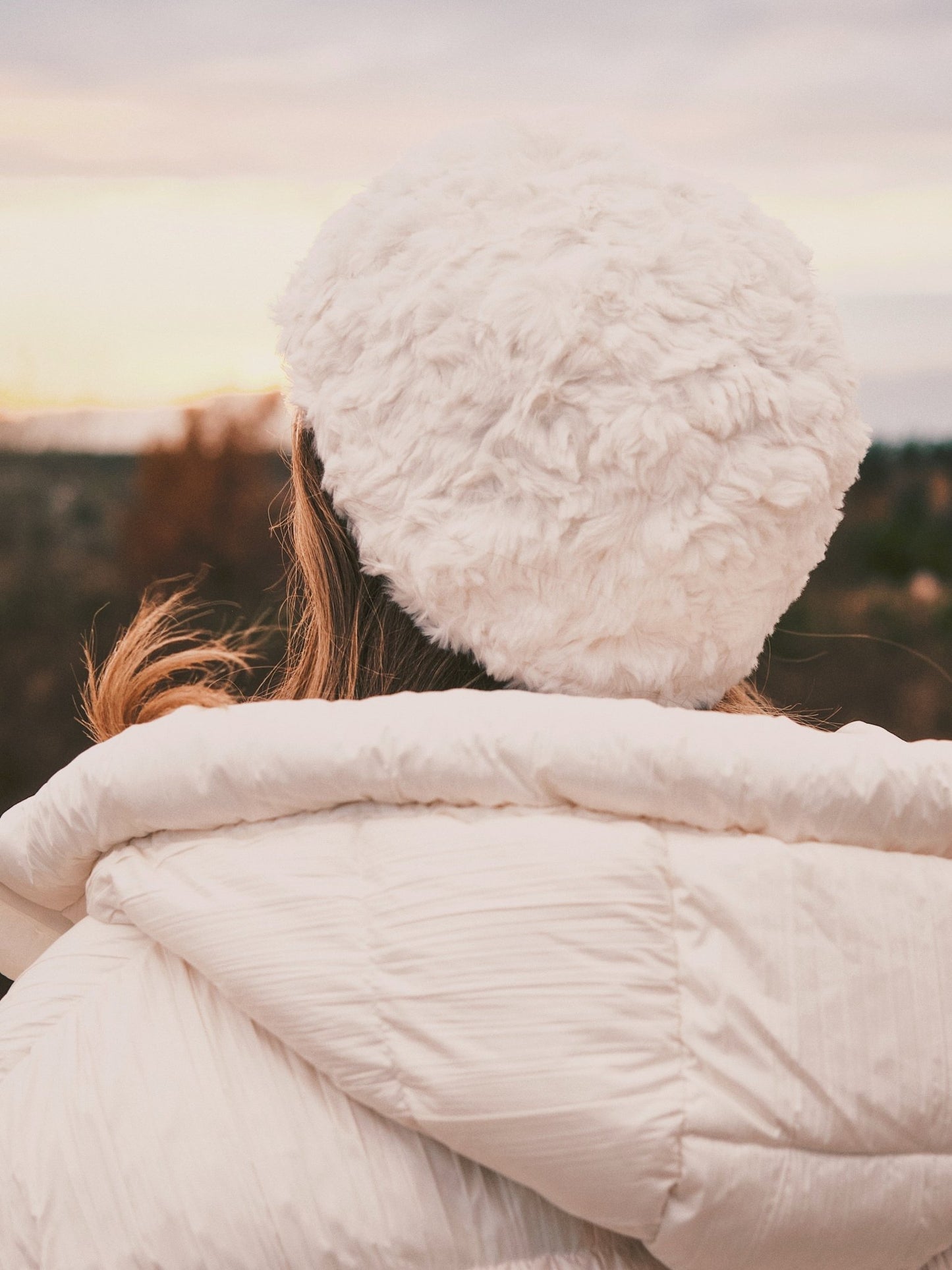 Панама Ніжна тепла Панама зі штучного хутра White - Kashket.me Taton.shop