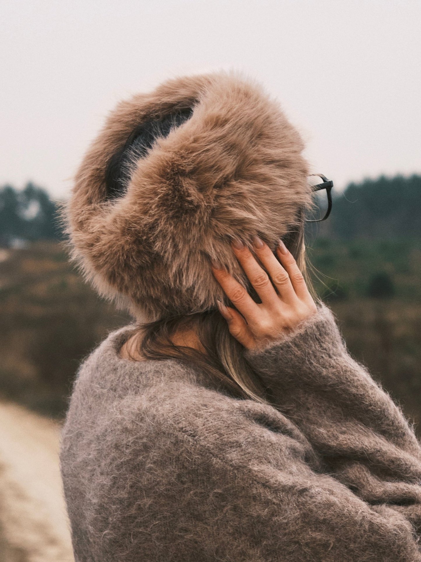 Панама Тепла зимова повʼязка на голову зі штучного хутра 🧣✨ жіноча хутряна повʼязка замість шапки White - Kashket.me Taton.shop