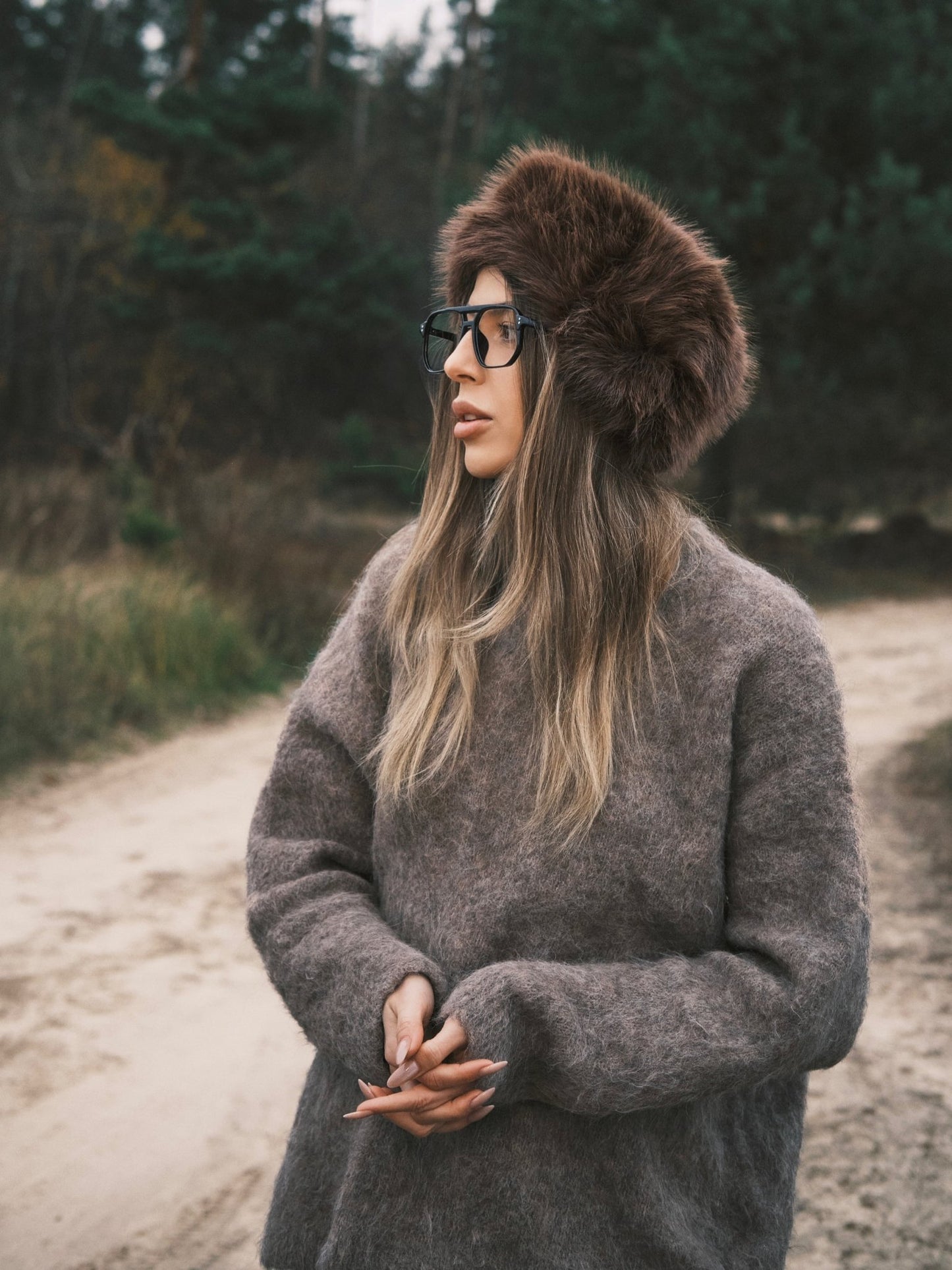 Панама Тепла зимова повʼязка на голову зі штучного хутра 🧣✨ жіноча хутряна повʼязка замість шапки White - Kashket.me Taton.shop