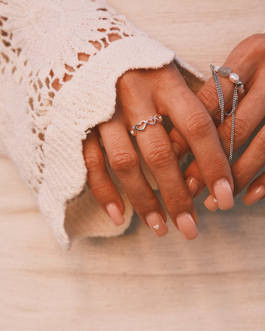 Посріблена каблучка Рядове кохання 🧡🧡🧡🧡 З регулюванням - Kashimir.me Taton.shop
