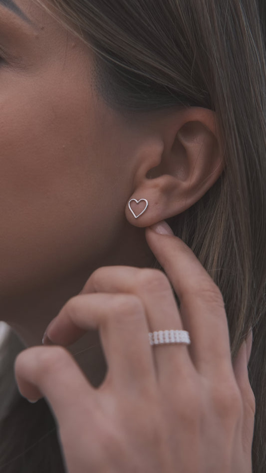 Kolczyki srebrne S925 - Pusta miłość