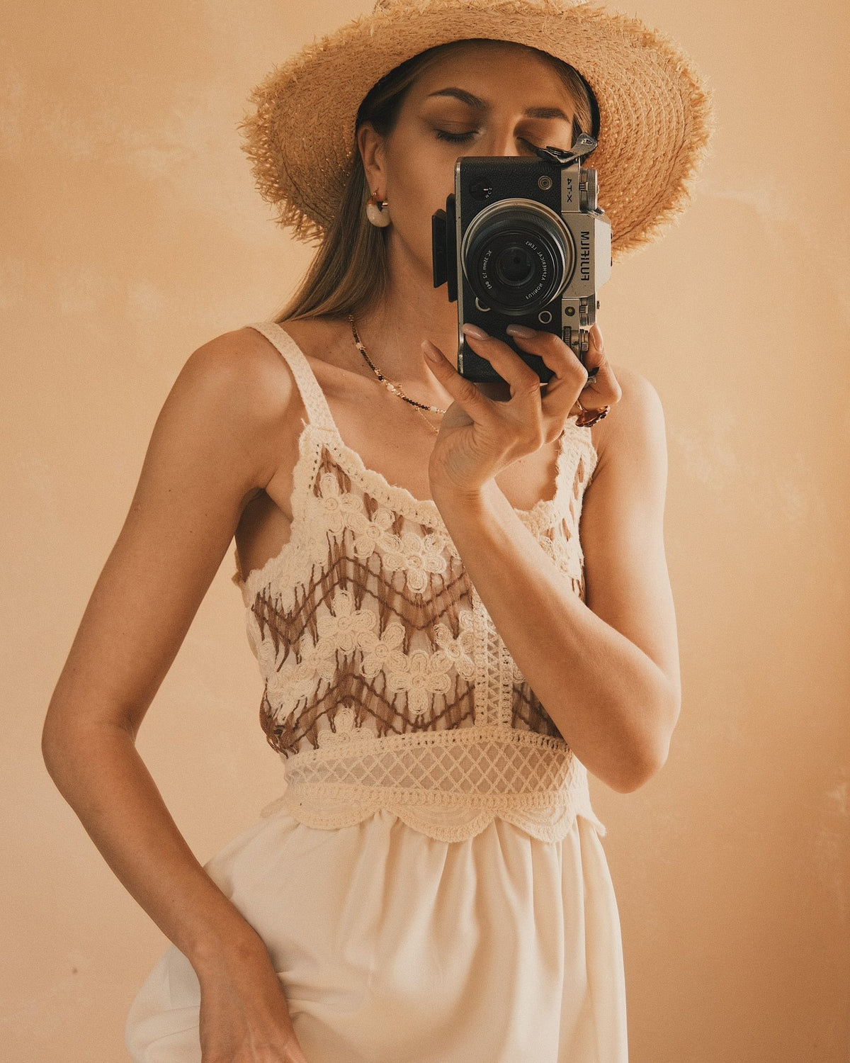 Сарафан Літній сарафан з в'язаними елементами Brown - Tsupkyi (Цупкий) Taton.shop