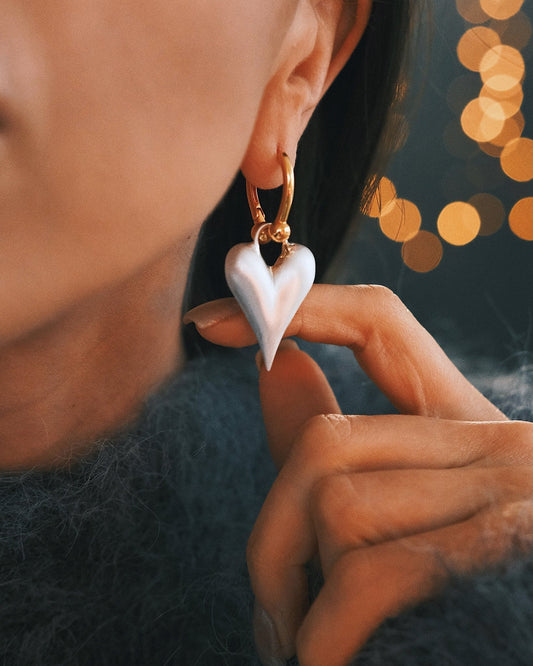 Сережки Елітні сережки Колір Кохання 🧡 Срібні з золотою застібкою - Kashimir.me Taton.shop