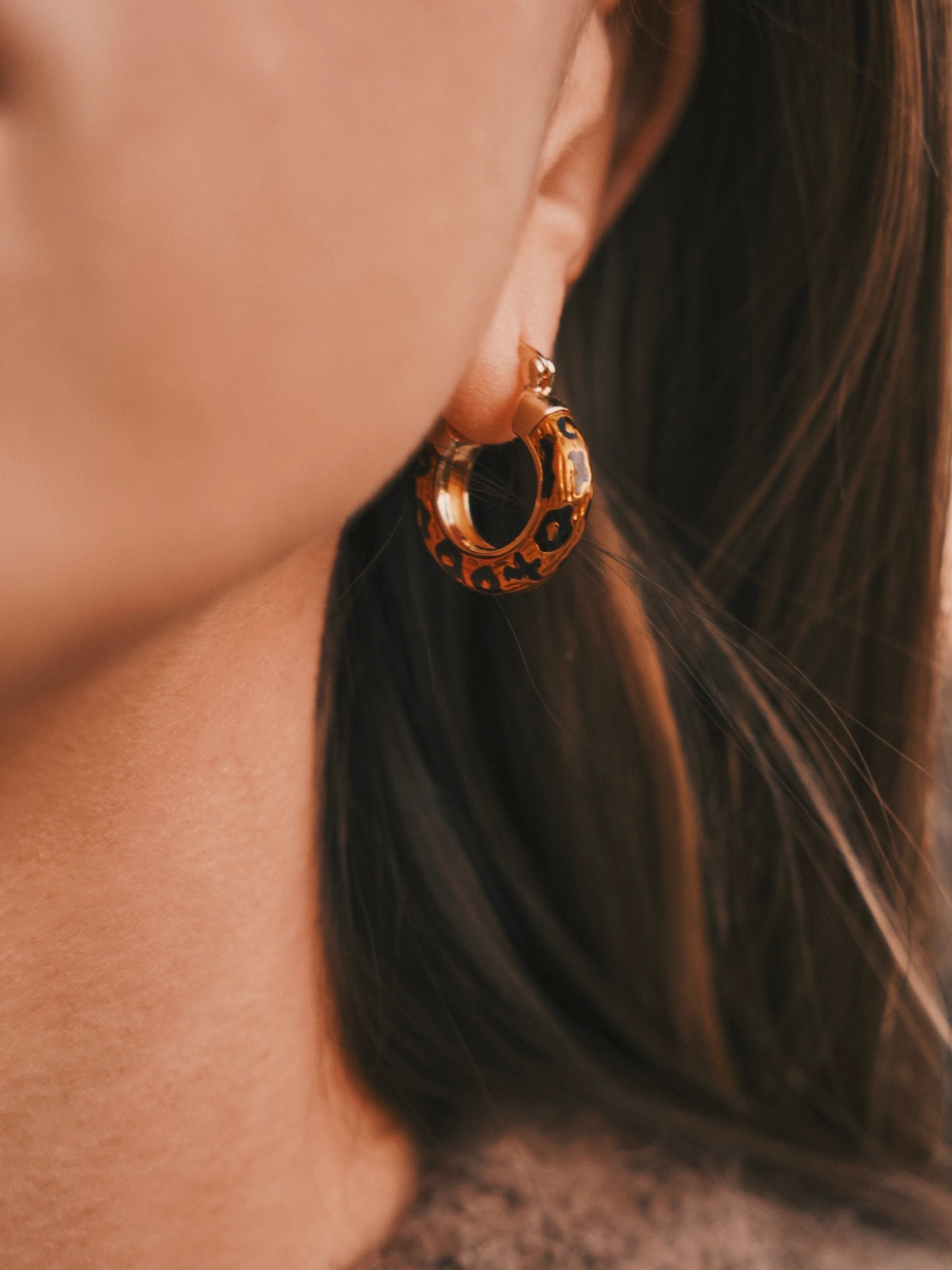 Сережки Преміальні Леопардові сережки — тренд сезону 🐆✨ Вузенькі колечка - Kashimir.me Taton.shop