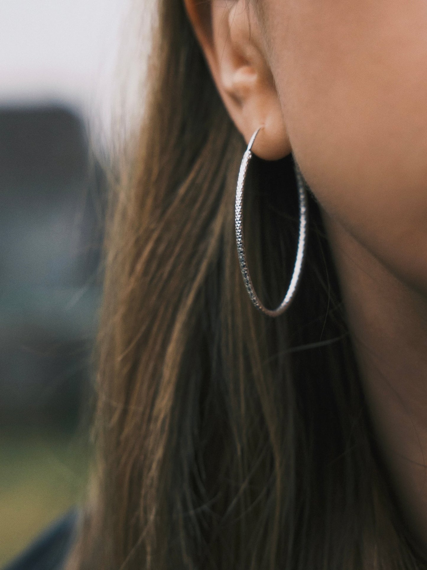 Сережки S925 Срібні сережки Овальні Конго з кристалічною фактурою - Kashimir.me Taton.shop