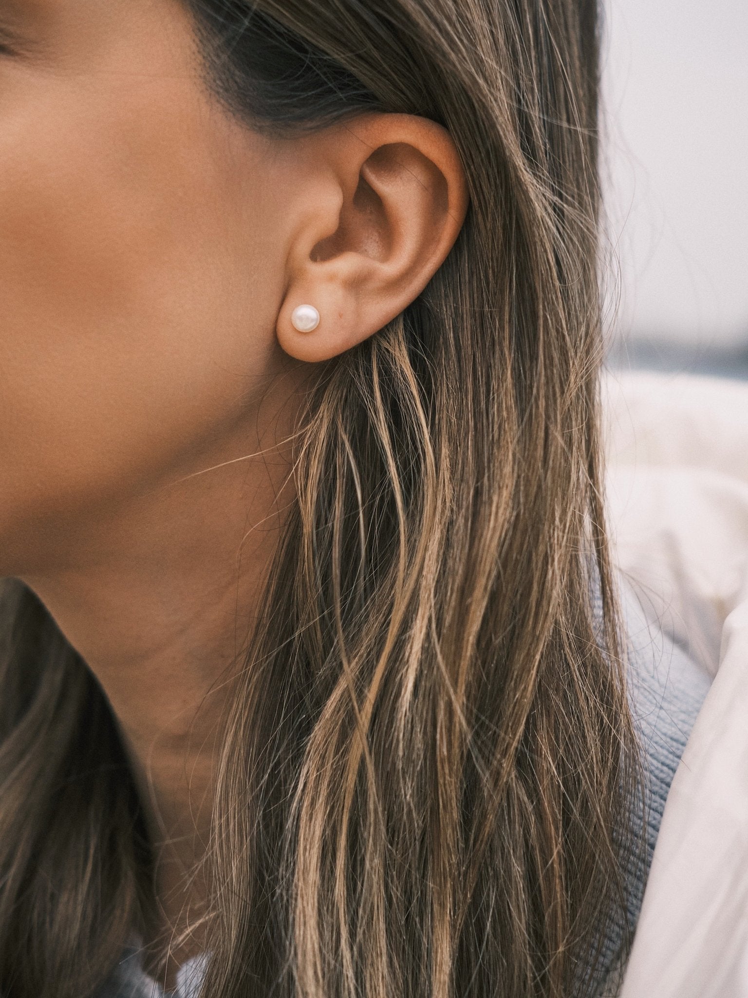 Сережки S925 Срібні Сережки - Перлинки Великі 6 - Kashimir.me Taton.shop