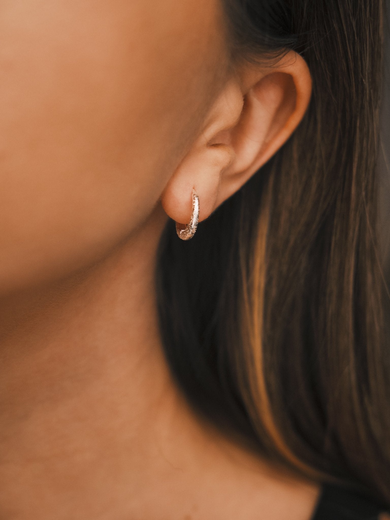 Сережки Сережки - кільця міні 14 мм «Срібне мерехтіння» - Kashimir.me Taton.shop