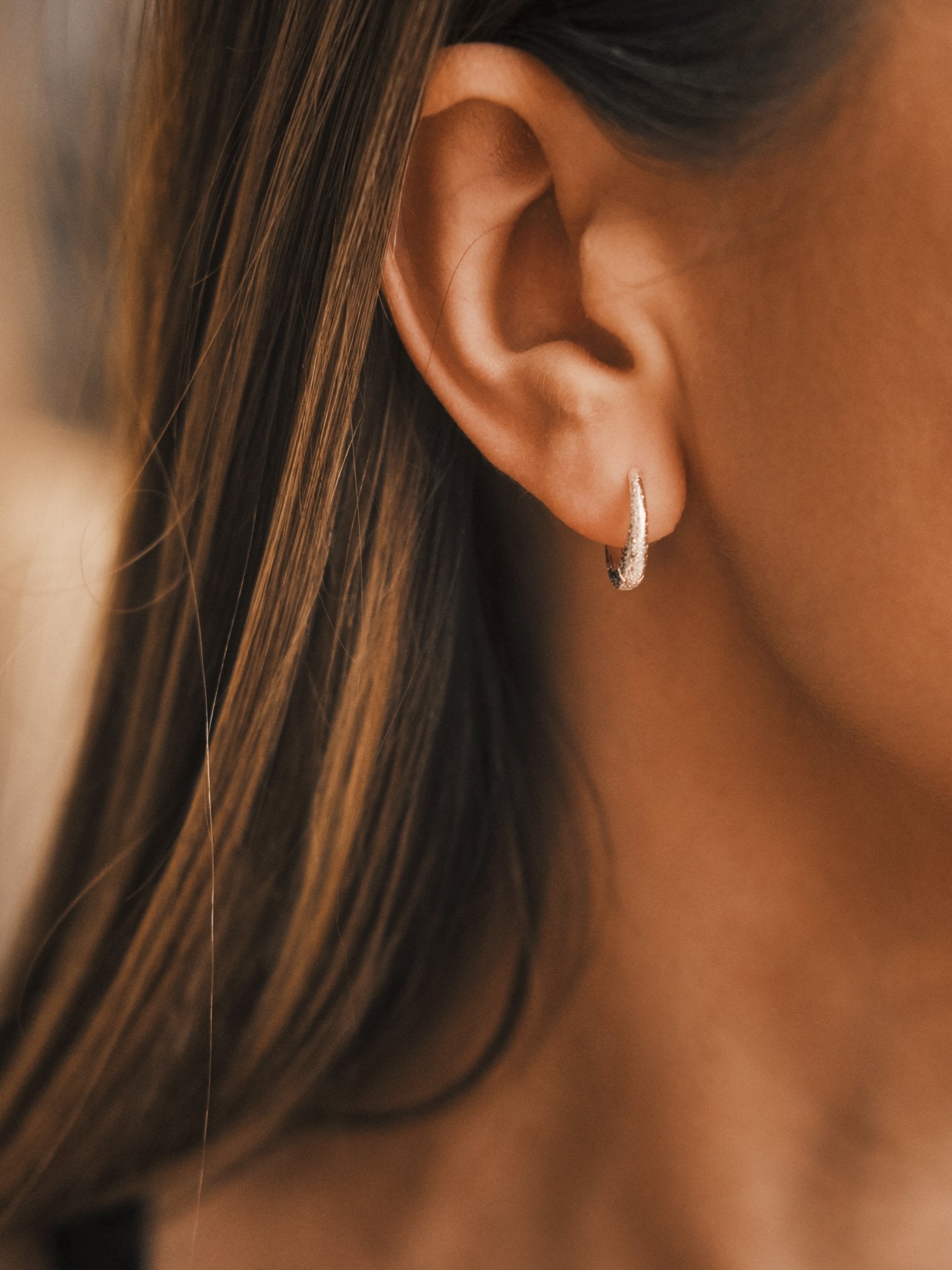 Сережки Сережки - кільця міні 14 мм «Срібне мерехтіння» - Kashimir.me Taton.shop