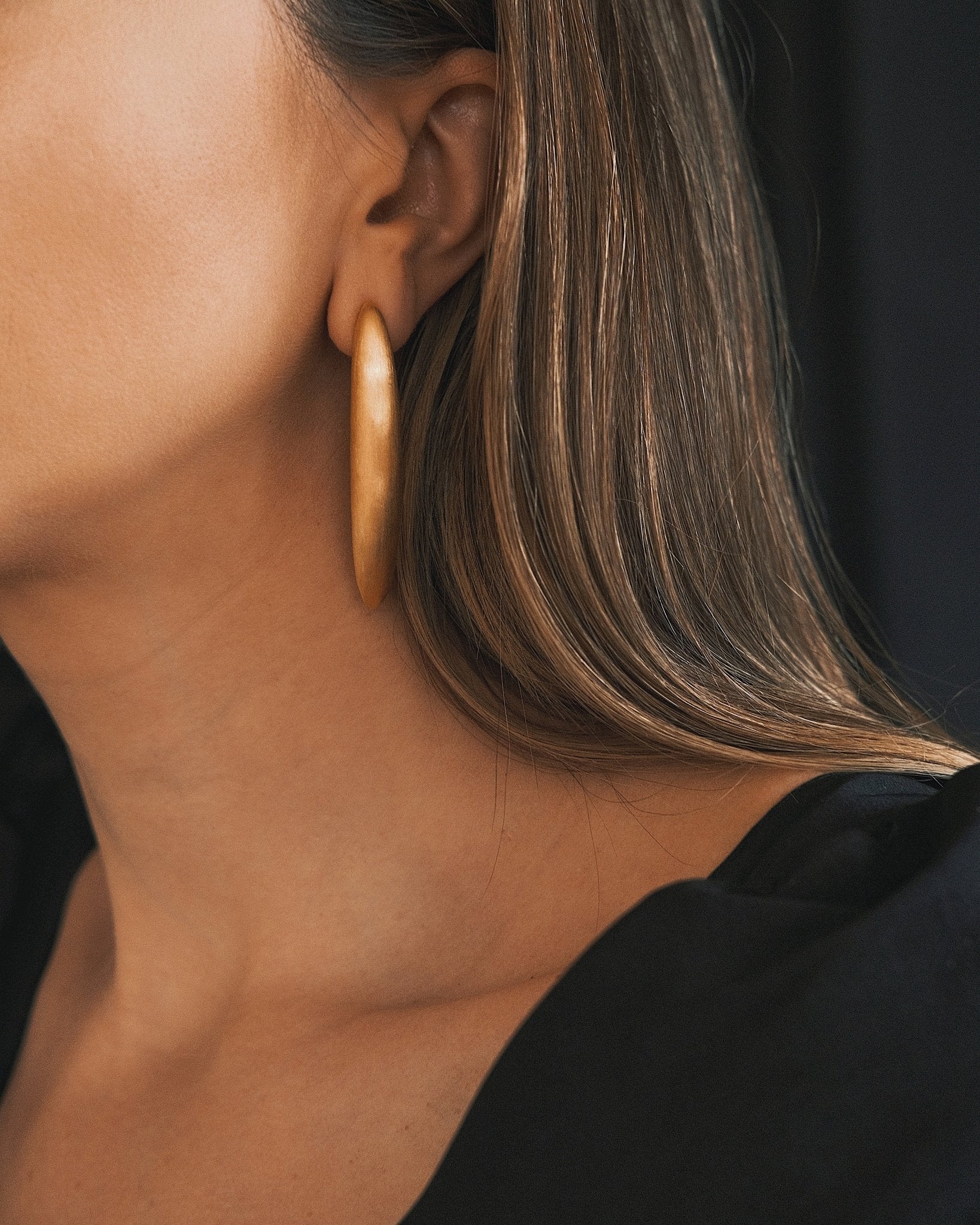 Сережки Сережки Матові Овали Gold - Kashimir.me Taton.shop