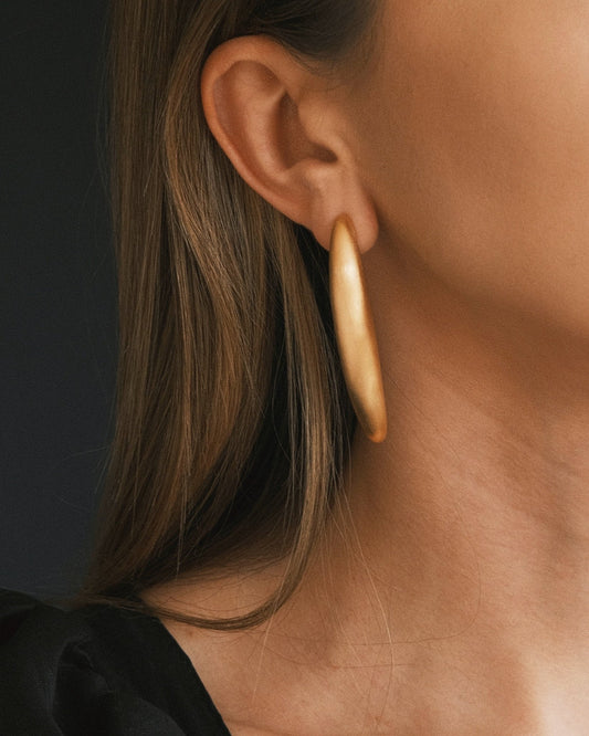 Сережки Сережки Матові Овали Gold - Kashimir.me Taton.shop