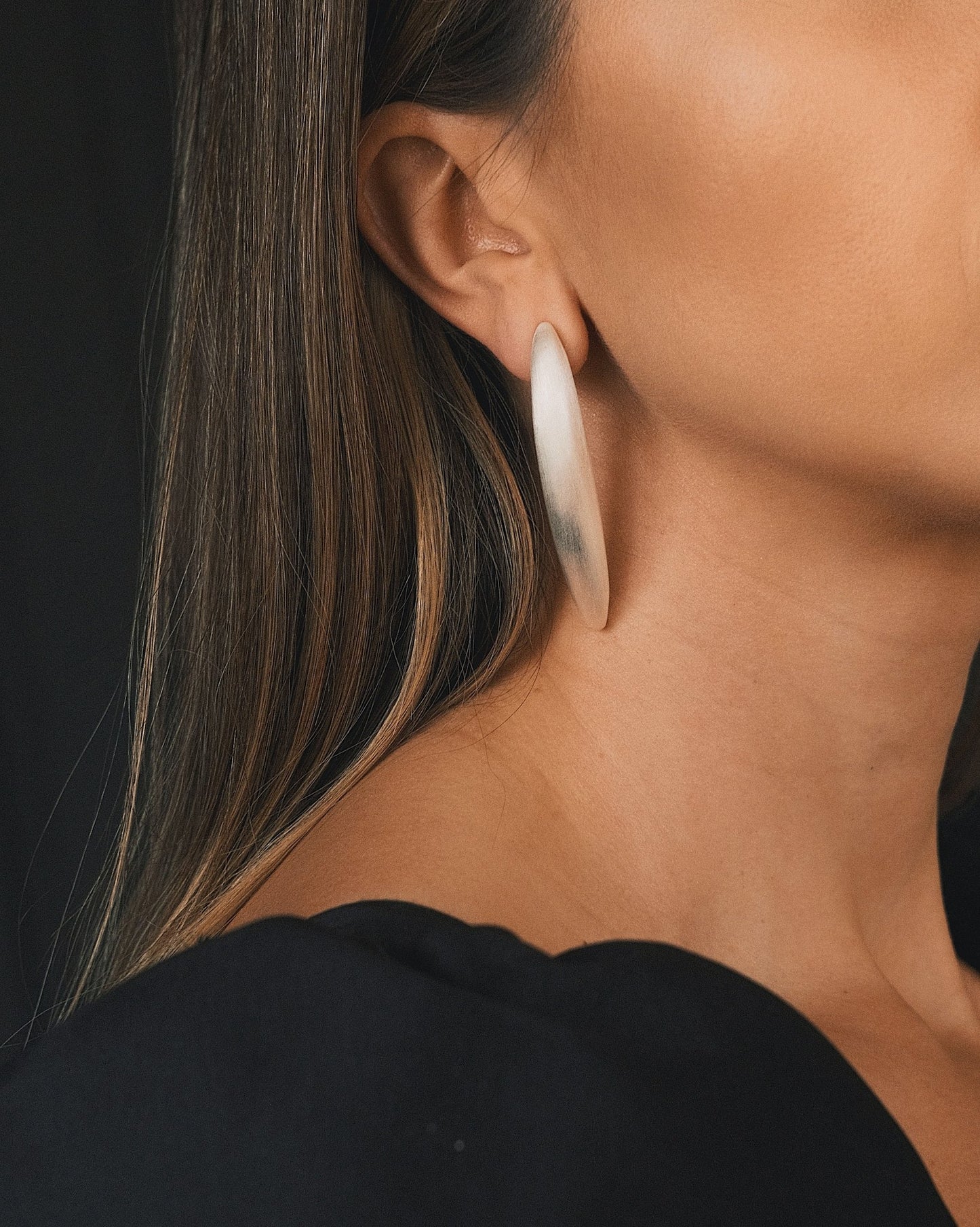 Сережки Сережки Матові Овали Silver - Kashimir.me Taton.shop