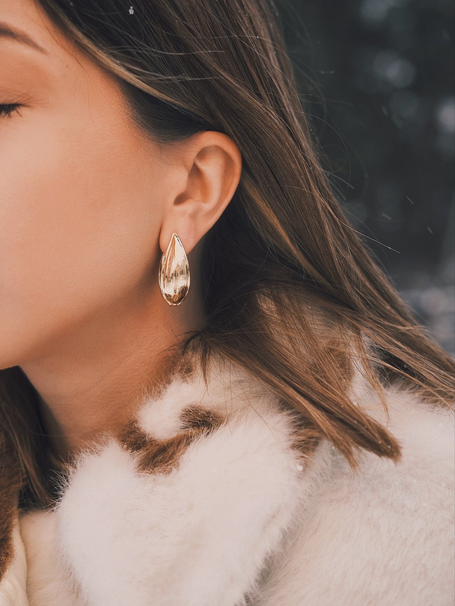 Сережки Двосторонні сережки «Вербовий Лист» 32 мм Silver - Kashimir.me Taton.shop