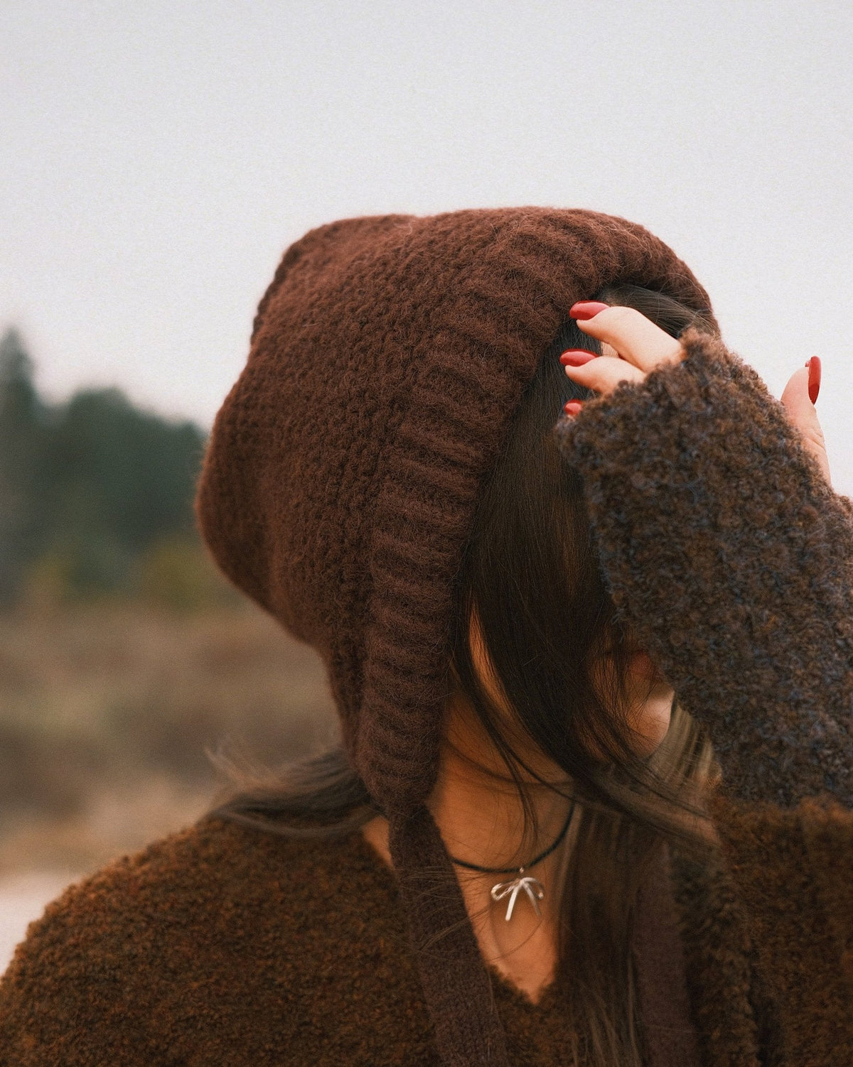 Шапка Шапка на завязках Brown - Kashket.me Taton.shop