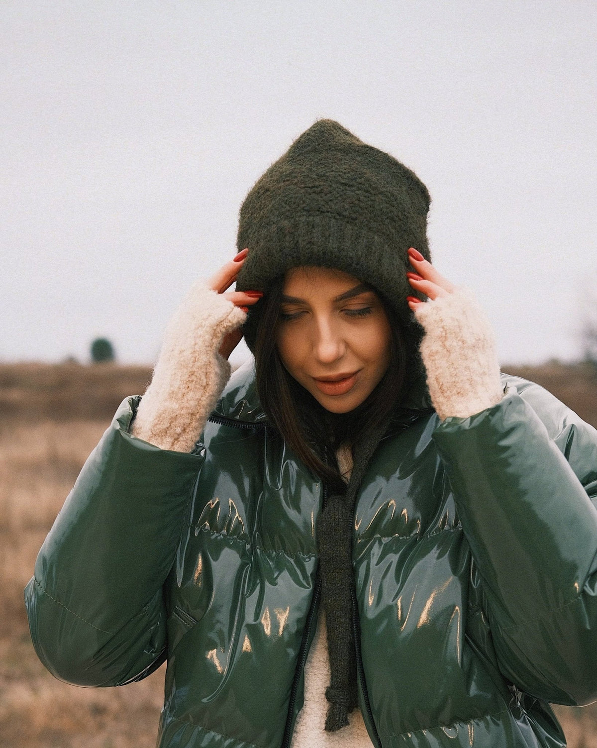 Шапка Шапка на завязках Dark Green - Kashket.me Taton.shop