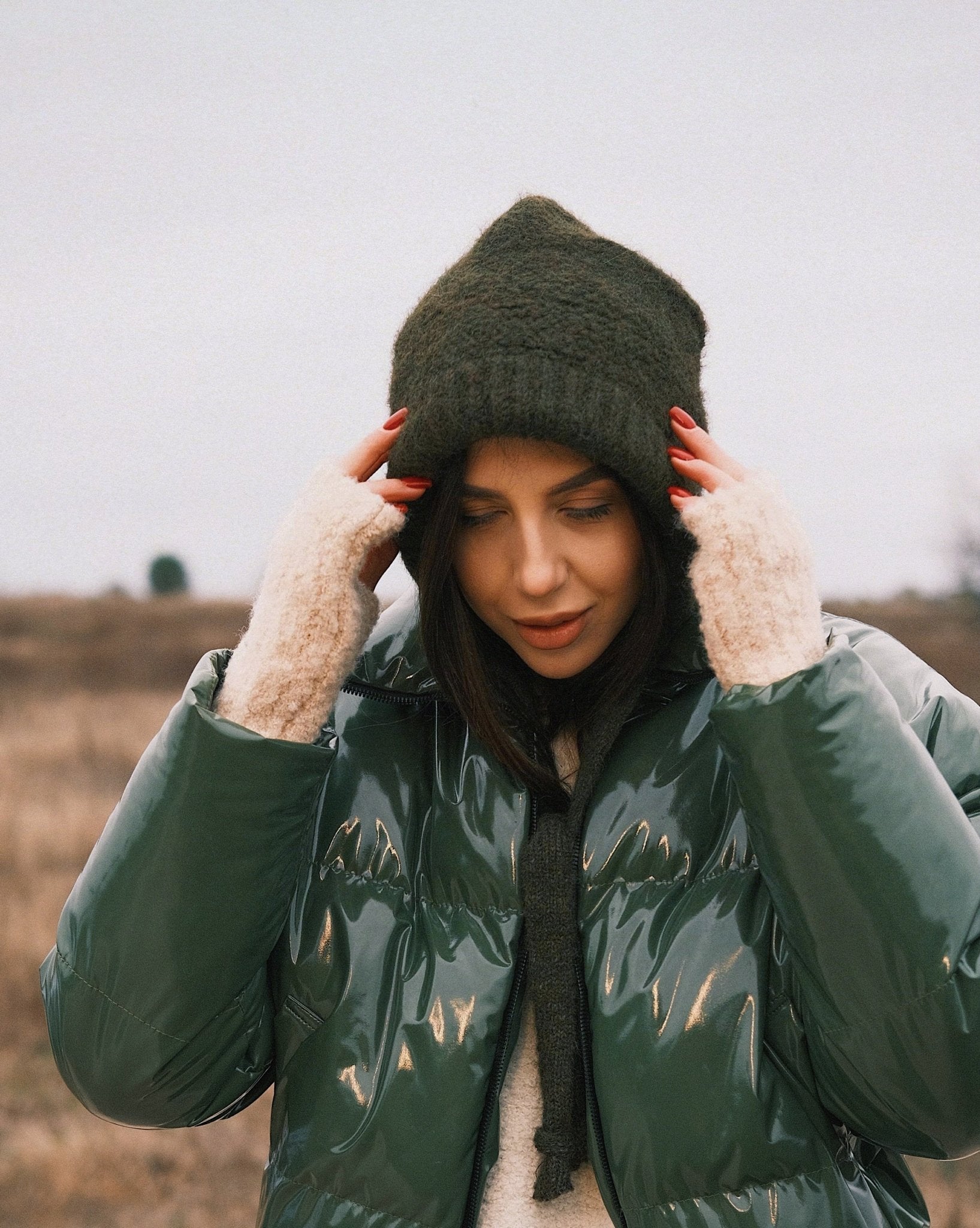 Шапка Шапка на завязках Dark Green - Kashket.me Taton.shop