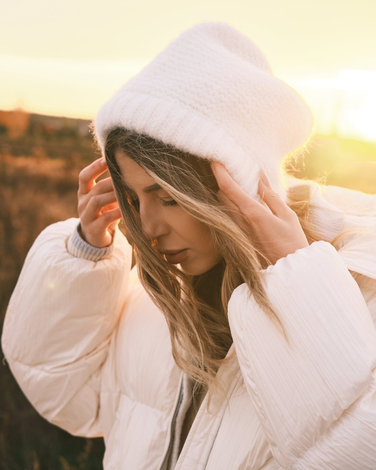 Шапка Шапка на завязках White - Kashket.me Taton.shop