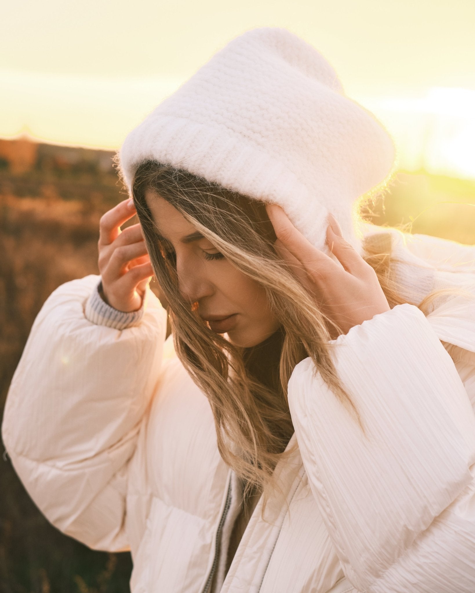 Шапка Шапка на завязках White - Kashket.me Taton.shop