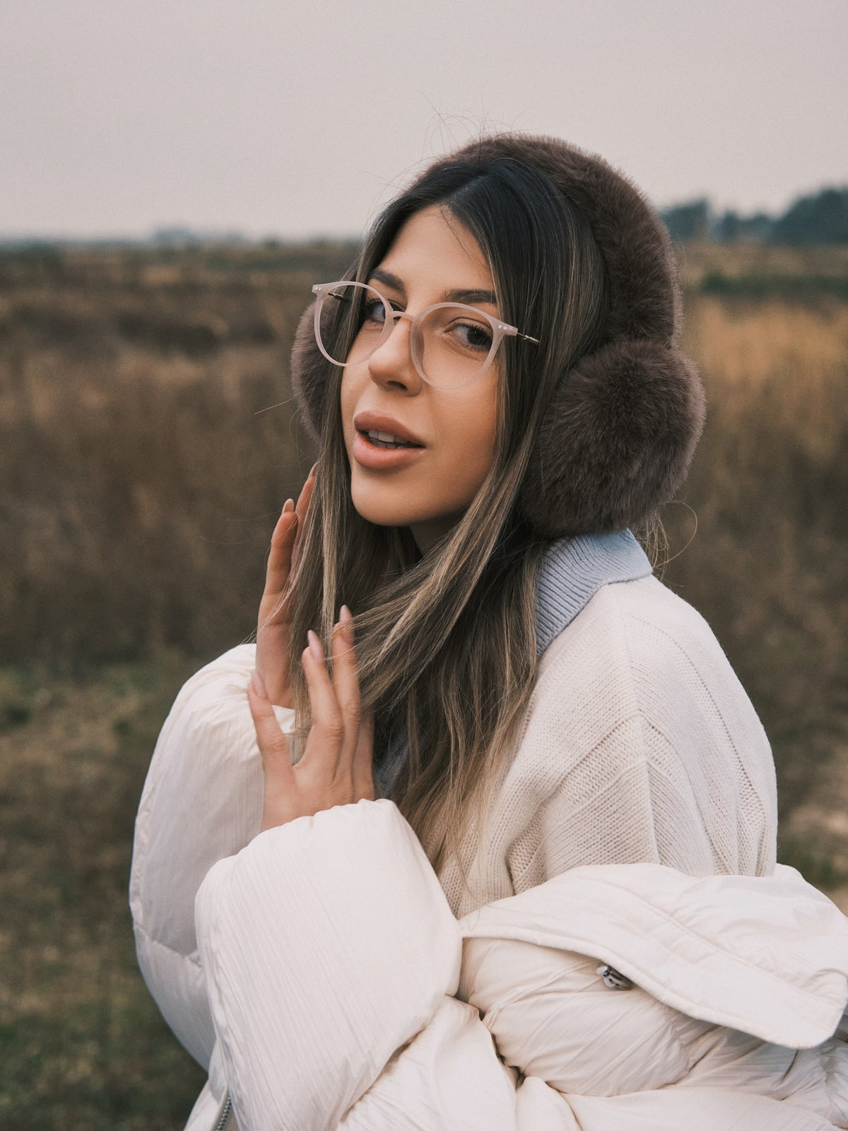 Шапка Теплі зимові хутряні навушники Brown - Kashket.me Taton.shop