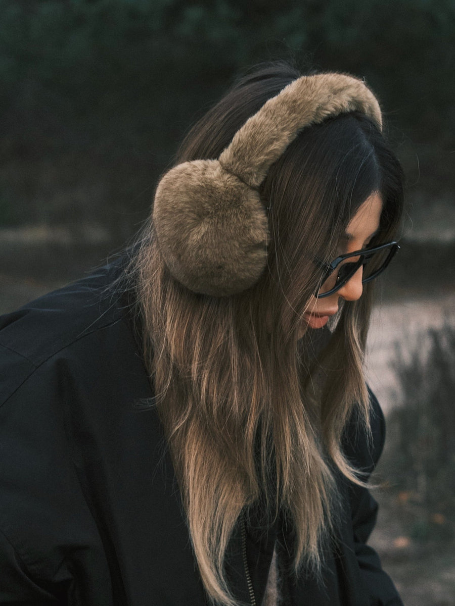 Шапка Теплі зимові хутряні навушники Olive - Kashket.me Taton.shop