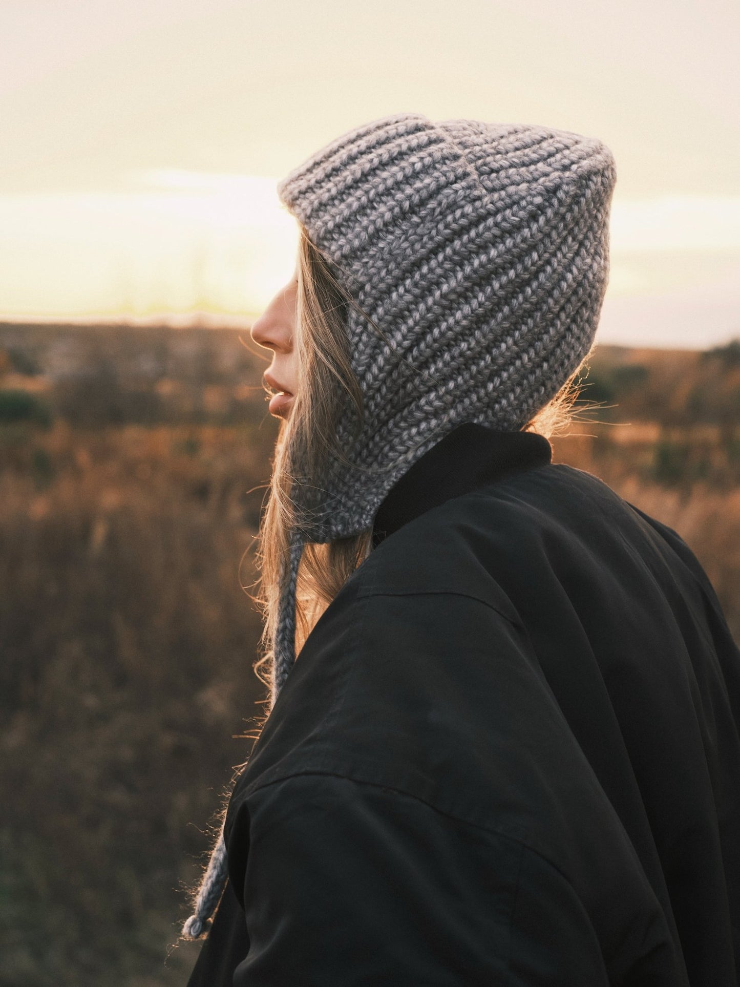 Шапка В'язана Шапка вушанка на зав'язках Beige - Kashket.me Taton.shop