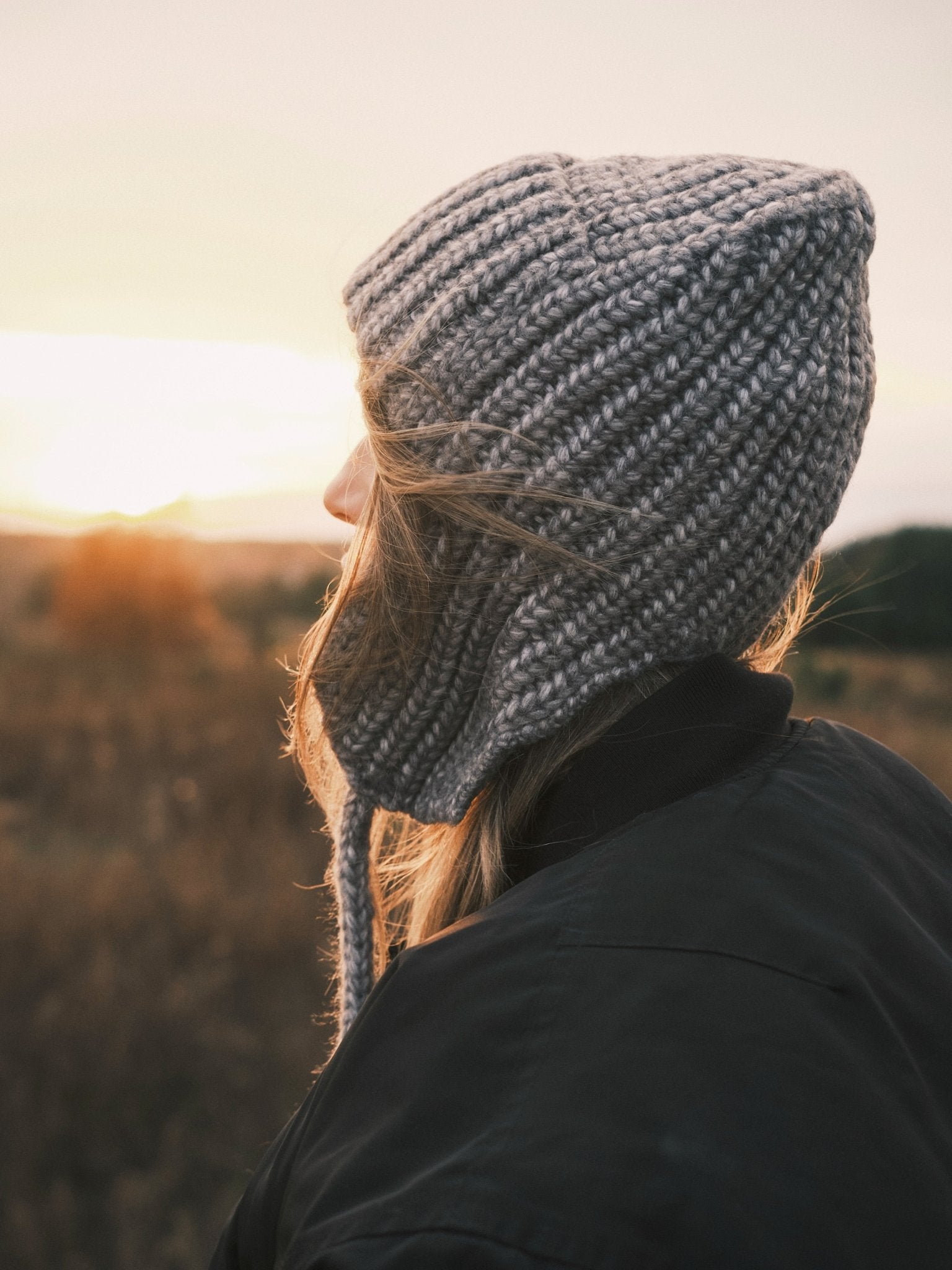 Шапка В'язана Шапка вушанка на зав'язках Beige - Kashket.me Taton.shop