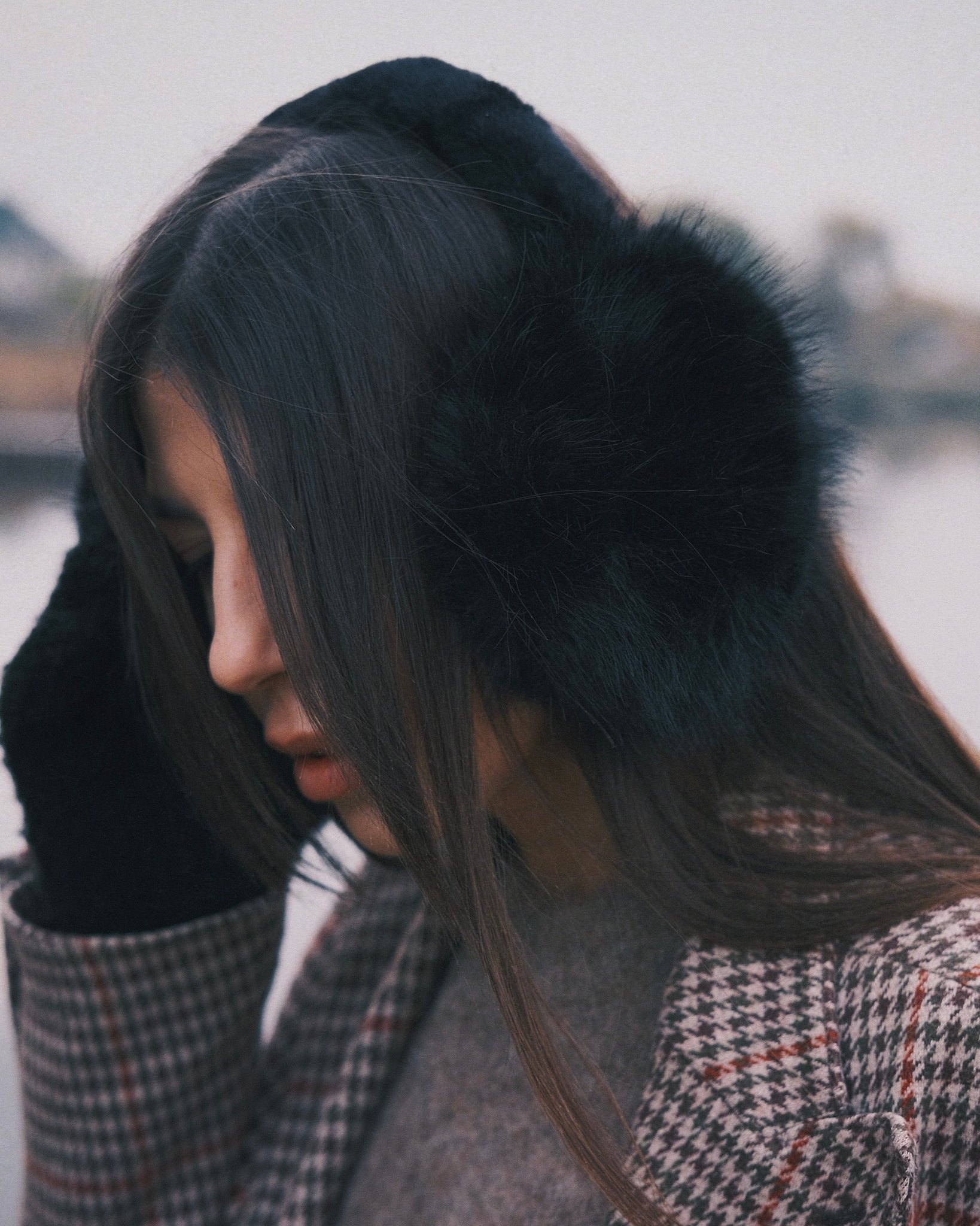 Шапка Зимові теплі пухнасті Навушники - альтернатива шапці Beige - Kashket.me Taton.shop