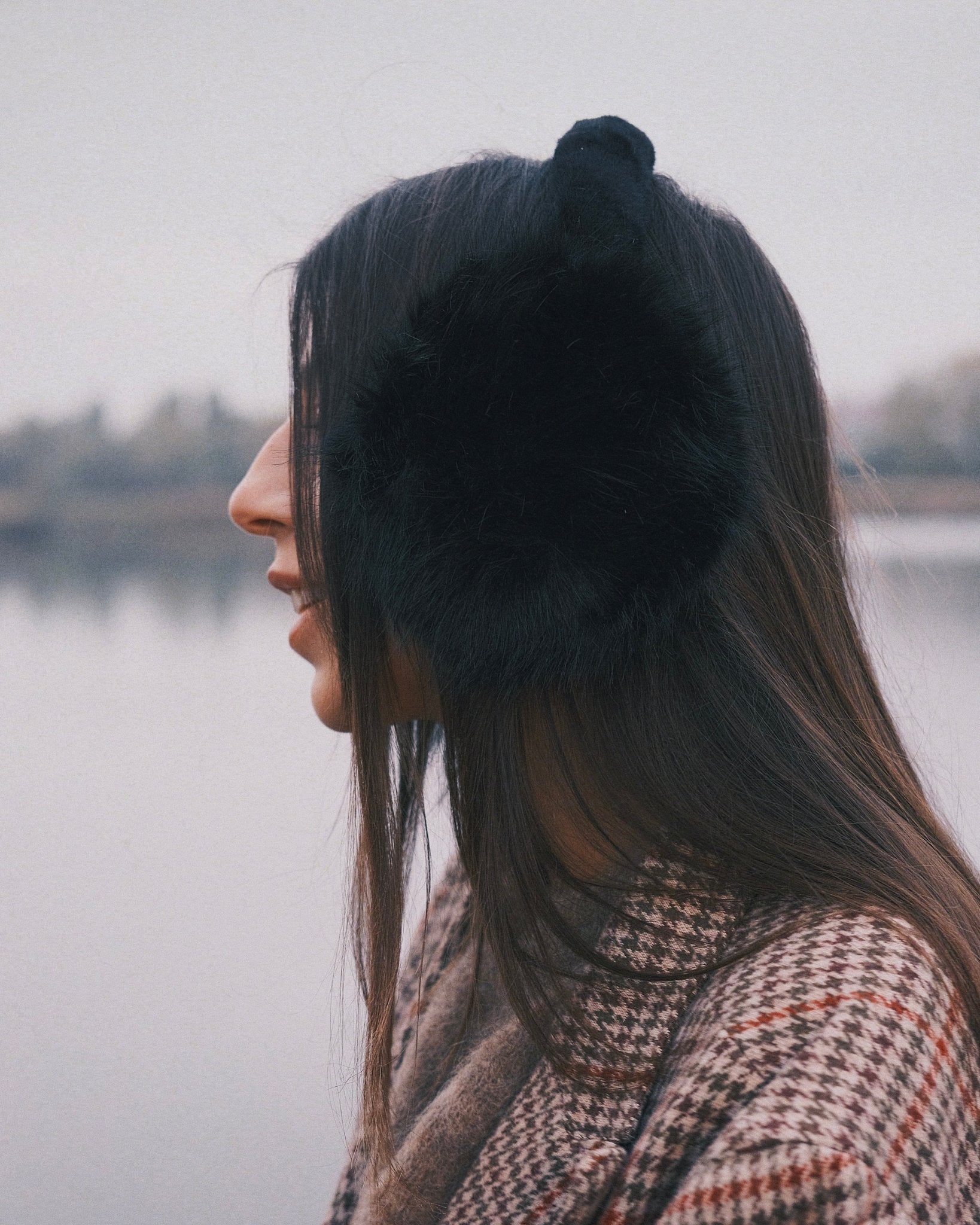 Шапка Зимові теплі пухнасті Навушники - альтернатива шапці Beige - Kashket.me Taton.shop