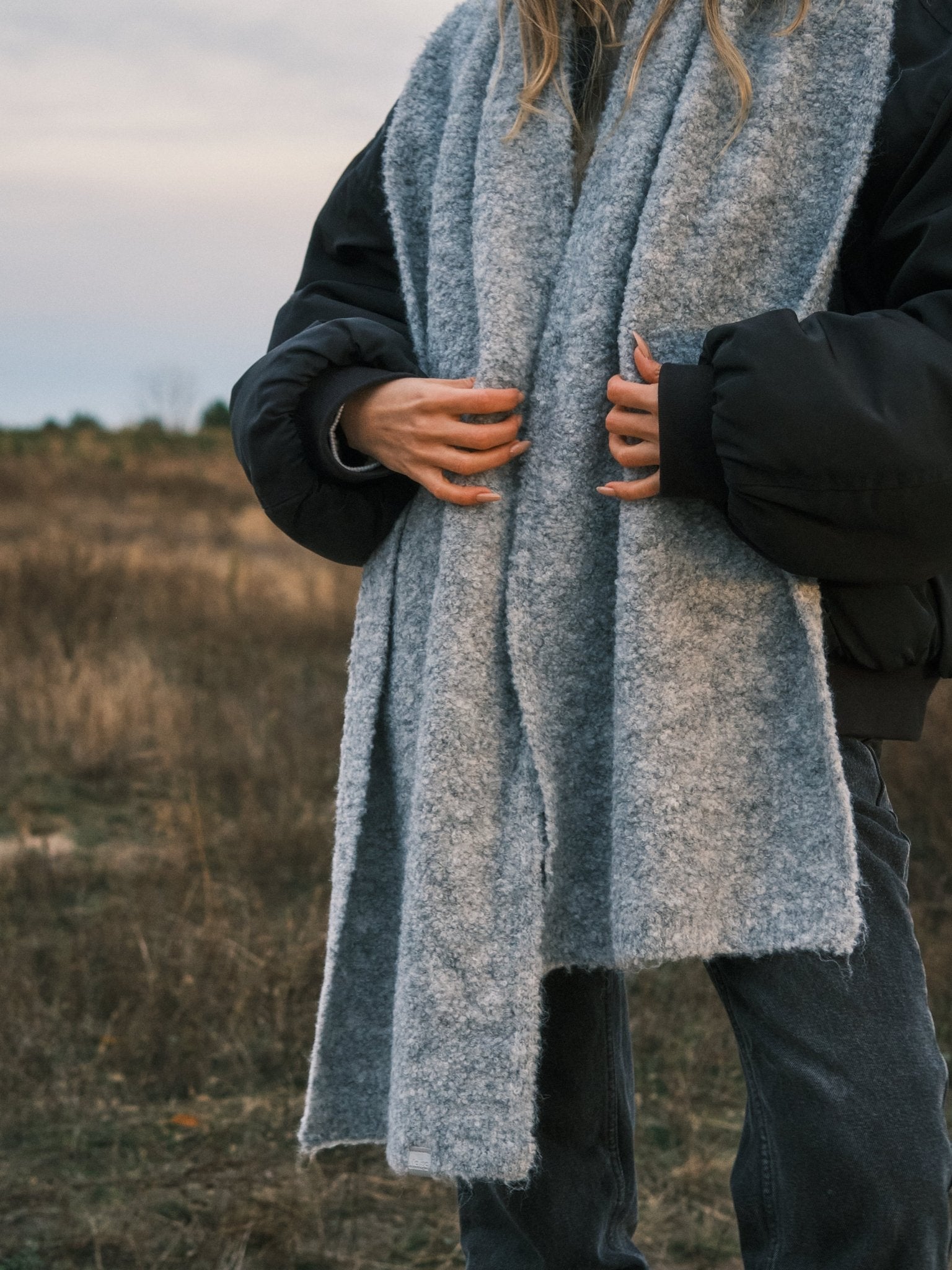 Шарф Теплий зимовий шарф «Обійми тепла» Бежевий - Kashket.me Taton.shop