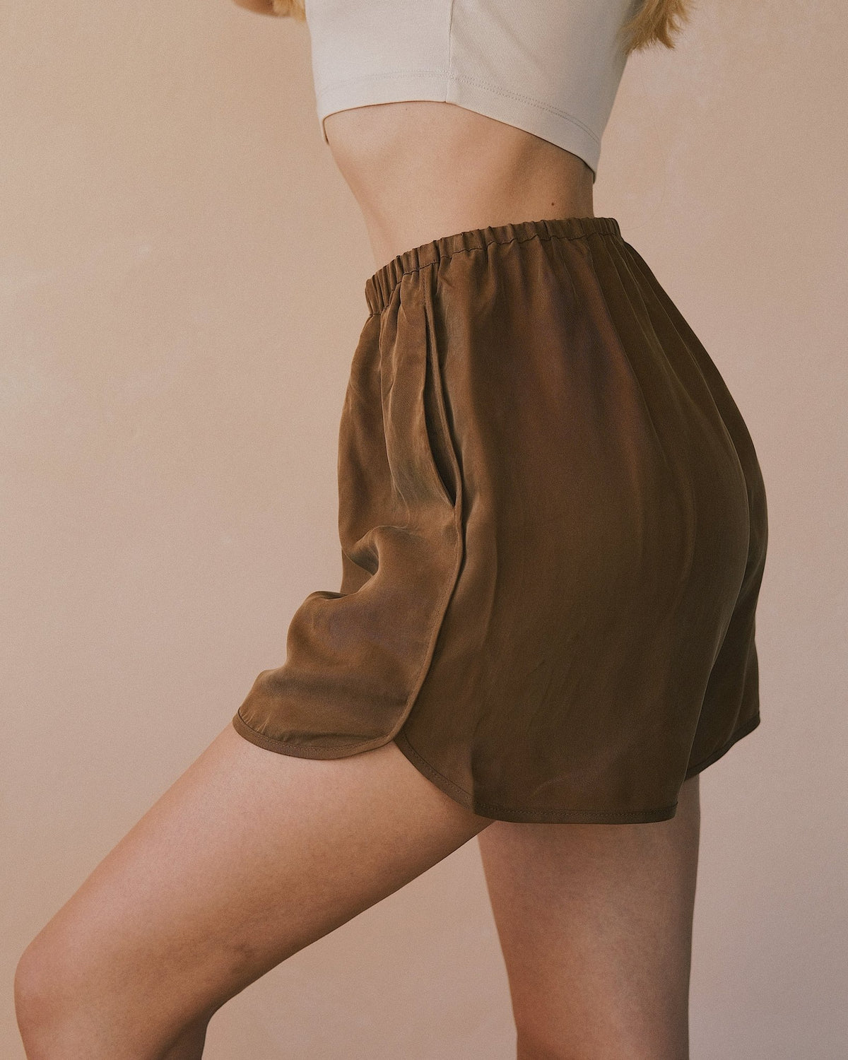 Shorts Преміум - шорти зі шовковистого Beamsilk та Rayon – вибір літа 🌞 Brown S - Tsupkyi (Цупкий) Taton.shop