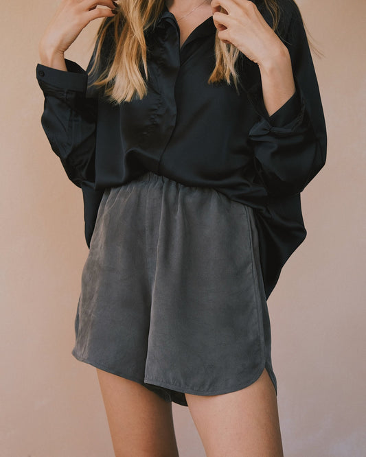 Shorts Преміум - шорти зі шовковистого Beamsilk та Rayon – вибір літа 🌞 Gray S - Tsupkyi (Цупкий) Taton.shop