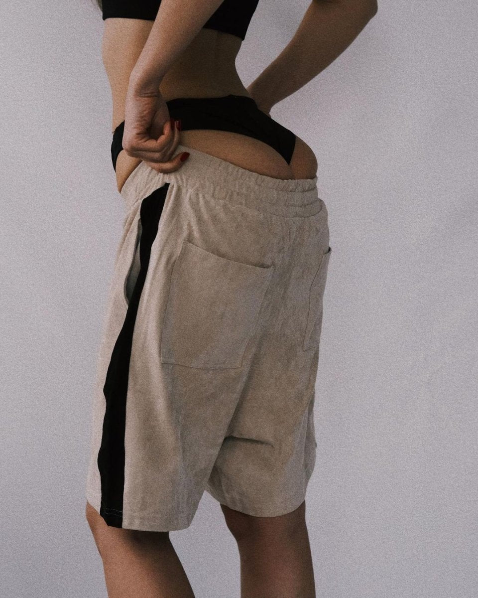 Shorts Велюрові М'якенькі Шорти S Беж - Tsupkyi (Цупкий) Taton.shop