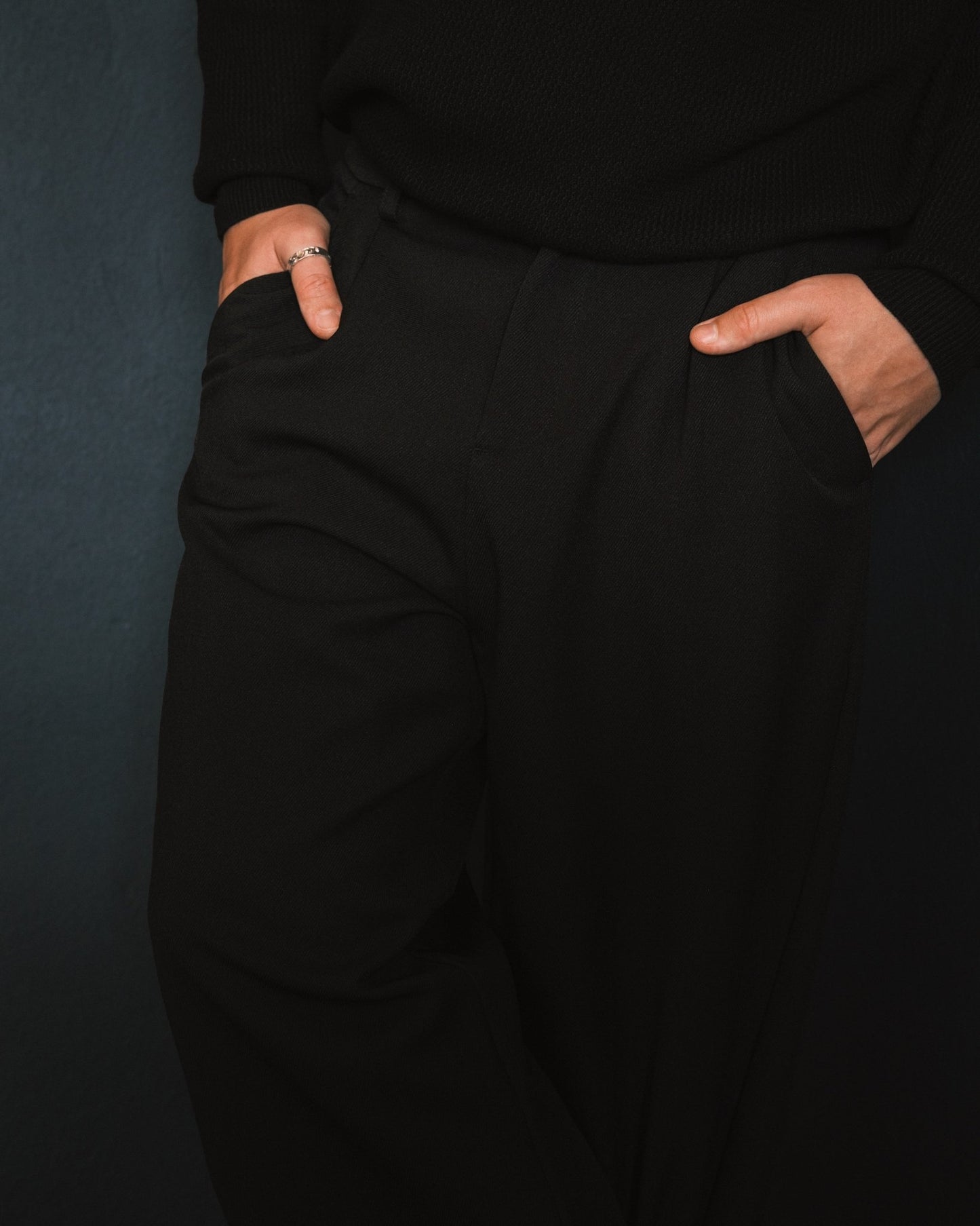 Штани Чоловічі широкі прямі брюки від Taton S Black - Tsupkyi (Цупкий) Taton.shop