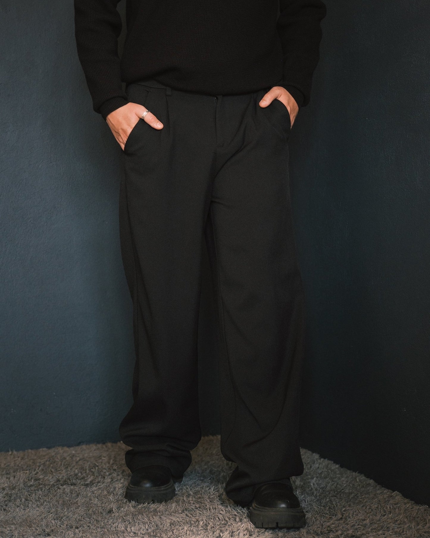 Штани Чоловічі широкі прямі брюки від Taton S Black - Tsupkyi (Цупкий) Taton.shop