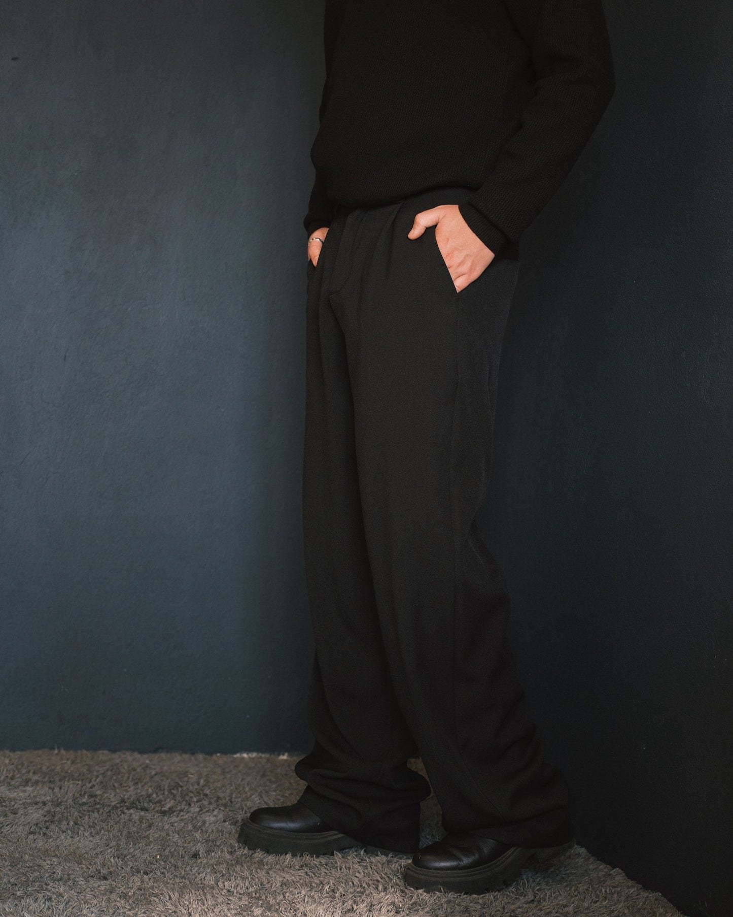 Штани Чоловічі широкі прямі брюки від Taton S Black - Tsupkyi (Цупкий) Taton.shop