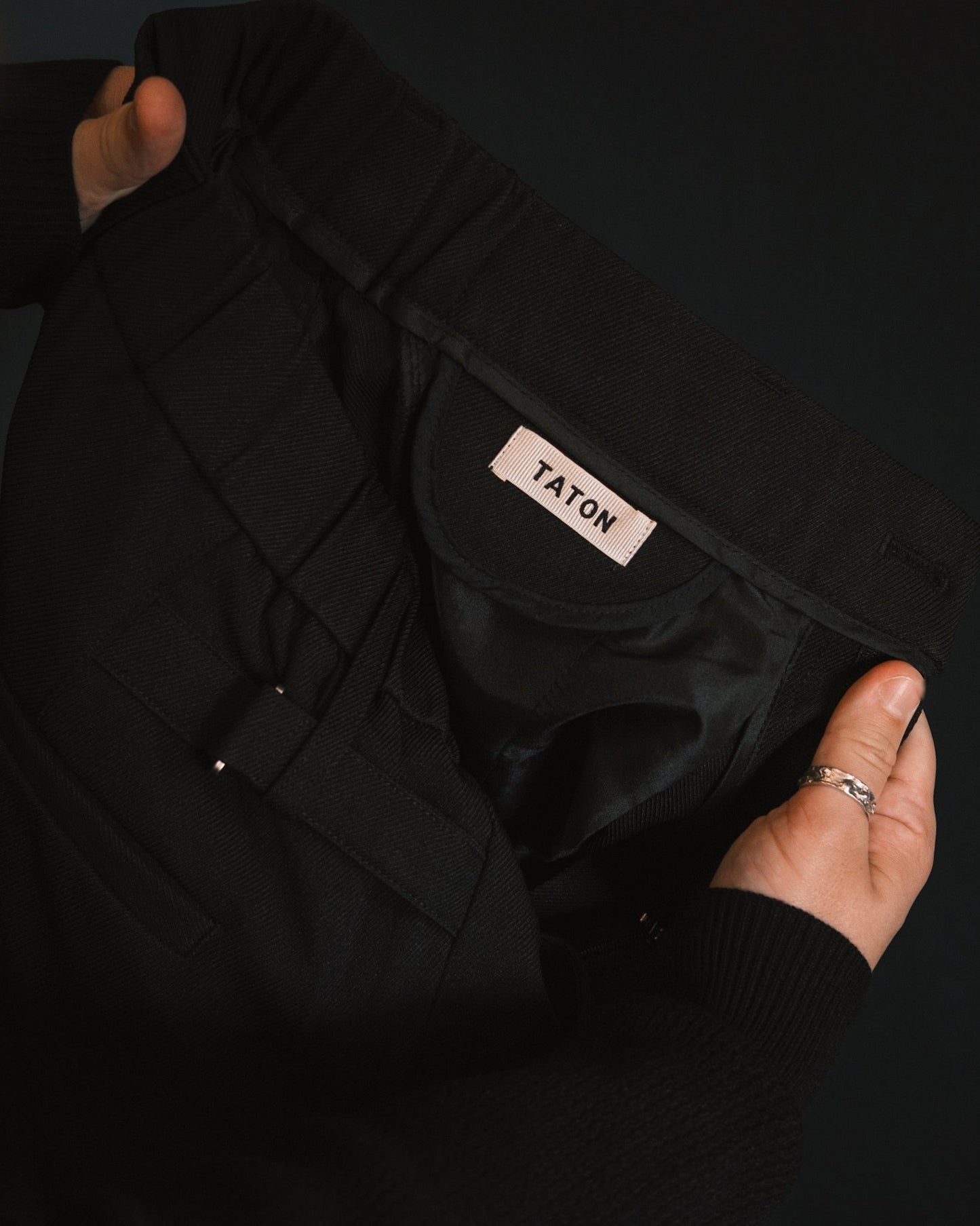 Штани Чоловічі широкі прямі брюки від Taton S Black - Tsupkyi (Цупкий) Taton.shop