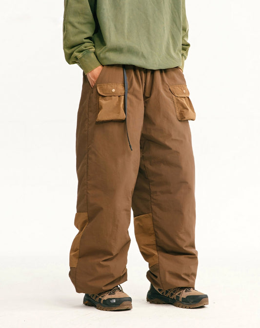 Штани Лижні 🎿 Зимові теплі Штани з утепленням із високоякісного качиного Пуху Brown S - Tsupkyi (Цупкий) Taton.shop