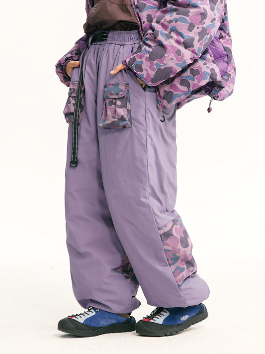 Штани Лижні 🎿 Зимові теплі Штани з утепленням із високоякісного качиного Пуху Purple S - Tsupkyi (Цупкий) Taton.shop