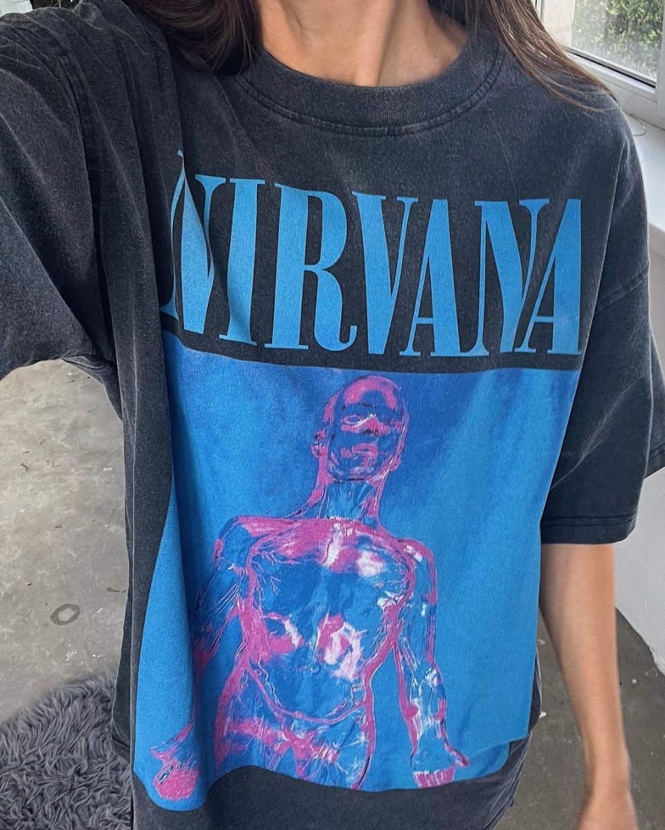 T-shirt Синя Nirvana Оверсайз футболка M - Tsupkyi (Цупкий) Taton.shop